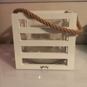 Wooden Lantern with Glass Insert
